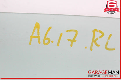 12-18 Audi A6 S6 Rear Left Driver Side Door Window Glass OEM