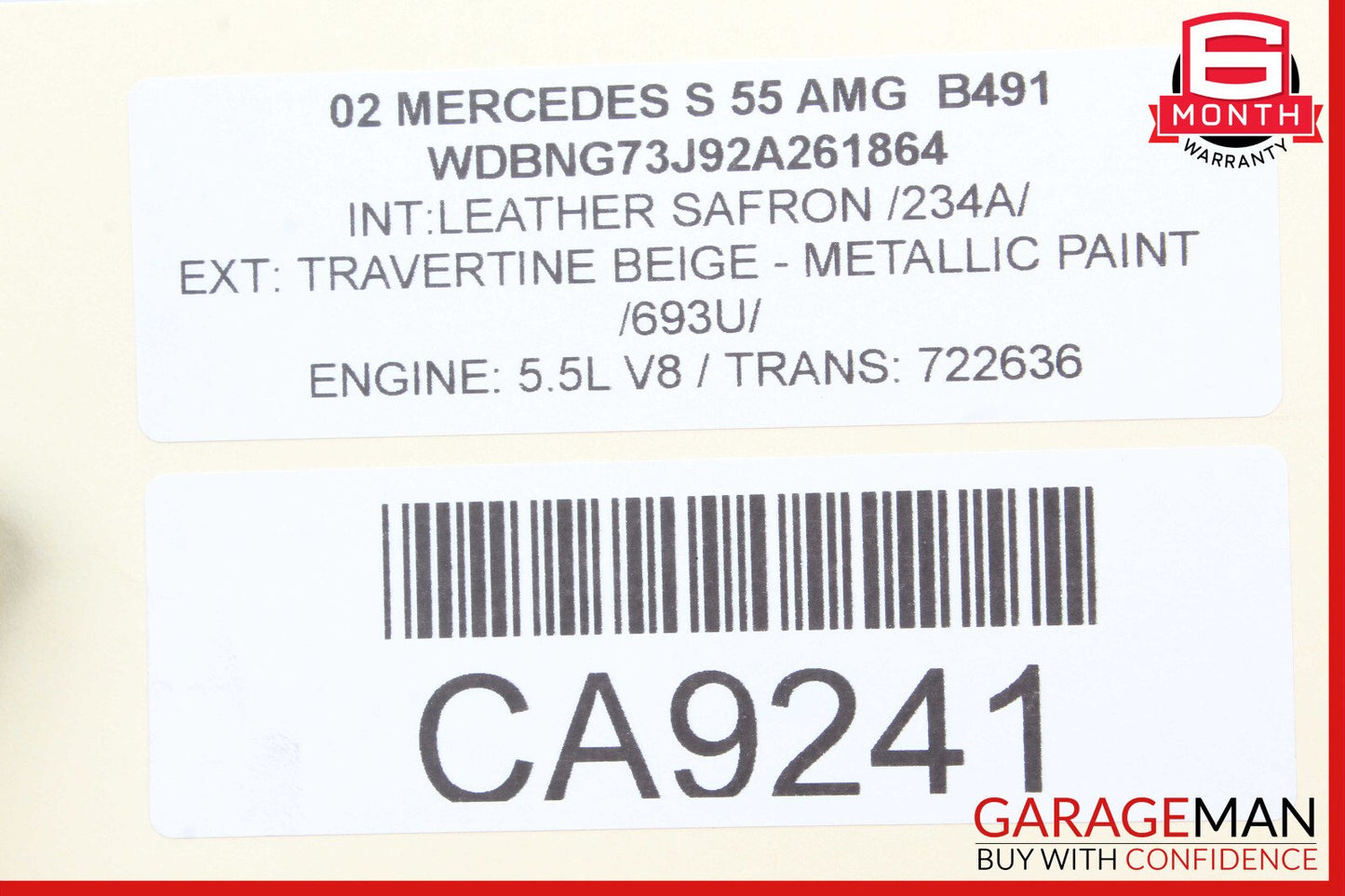 01-06 Mercedes W220 S55 CL55 AMG Front Left Hydraulic Shock Absorber Strut