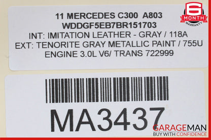 08-11 Mercedes W204 C300 C350 Center Console Shift Shifter Plastic Trim Cover