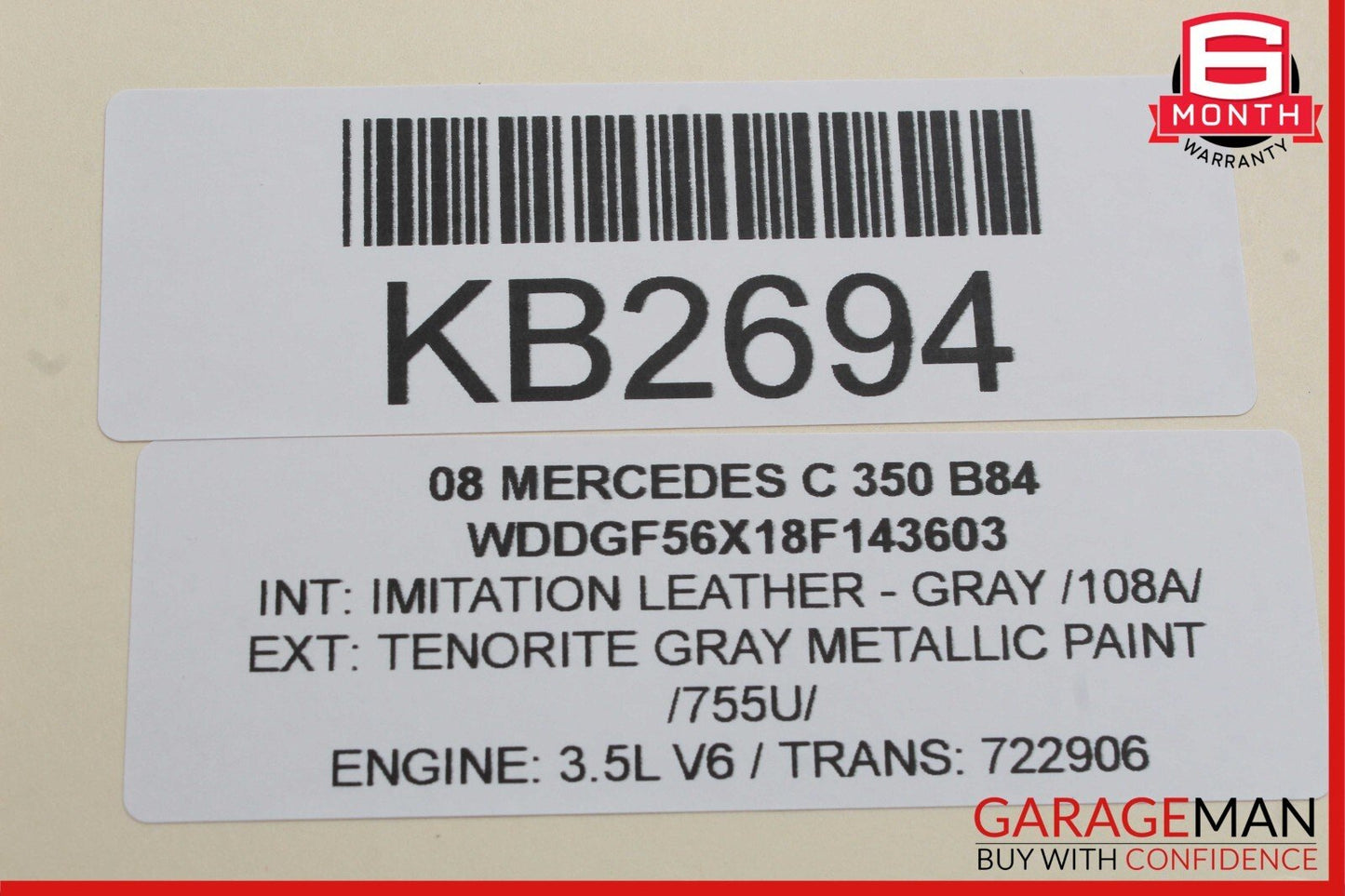 08-11 Mercedes W204 C300 C350 Front Left Driver Side Exterior Door Handle OEM