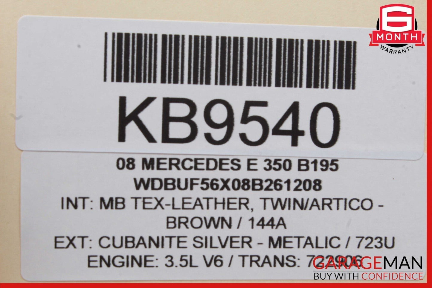 03-09 Mercedes W211 E350 E500 Rear Right Side Window Regulator Motor OEM