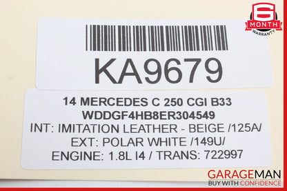 08-17 Mercedes W204 C250 C350 E350 Trunk Lid Latch Lock Actuator OEM