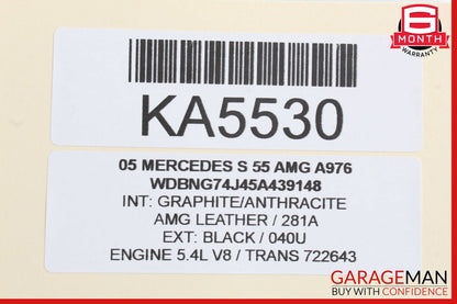 Mercedes W220 S55 CL55 AMG Rear Hydraulic Suspension Valve Block OEM