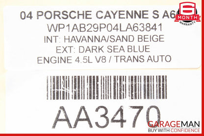 03-06 Porsche Cayenne 955 Front Right Passenger Side Seat Control Switch OEM