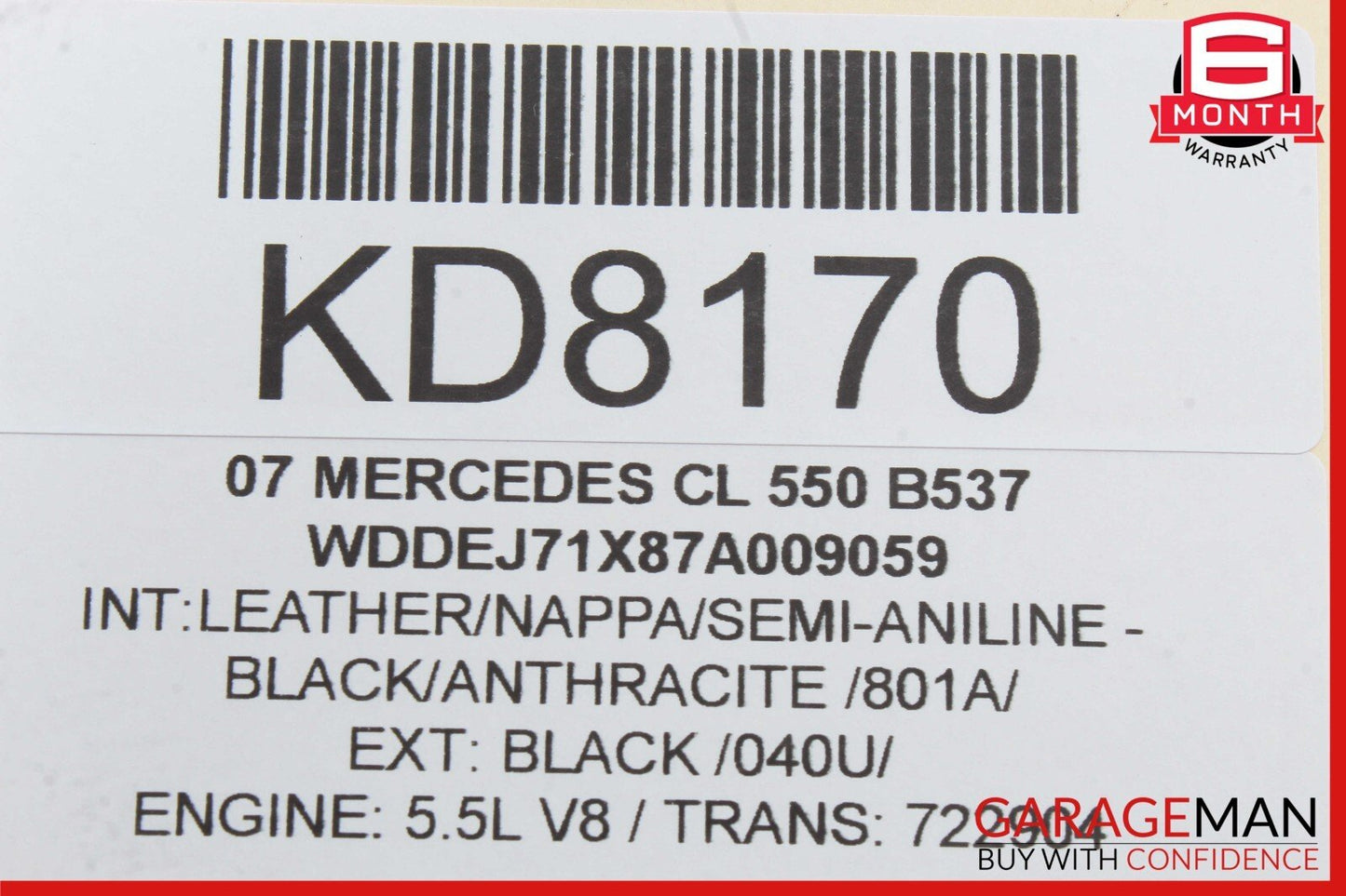 07-14 Mercedes W216 CL550 CL600 Front Right Door Lock Latch Actuator Keyless Go