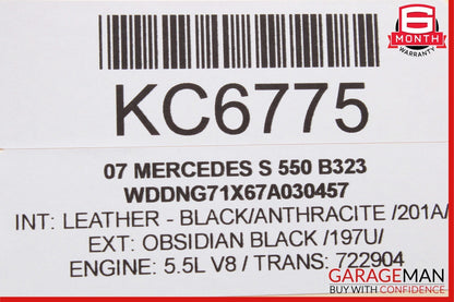 07-13 Mercedes W221 S550 Center Dash Air Vent AC A/C Clock Trim Cover Assembly