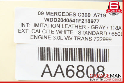 08-11 Mercedes W204 C300 C350 Sedan Rear Right Taillight Tail Light Lamp OEM