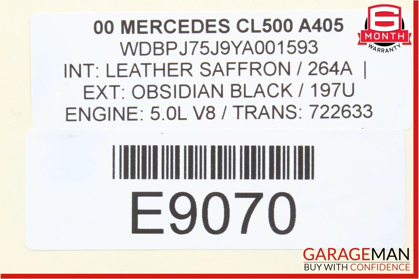 00-06 Mercedes W215 CL500 CL55 AMG Front Hood Bonnet Cover Panel Assembly OEM