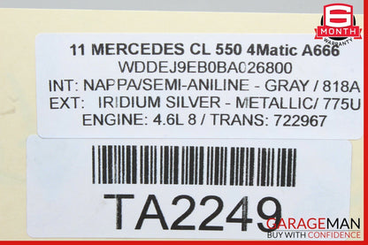 07-13 Mercedes W221 S63 AMG CL550 Rear Diff Differential Carrier Support Bracket