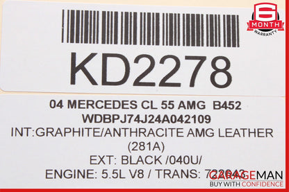 00-06 Mercedes W220 S500 S430 CL55 AMG Front Relay Fuse Box Module 2205400050