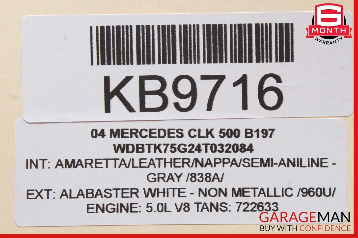 01-04 Mercedes W203 C230 CLK320 Dashboard Dash Hazard Light Control Switch Panel