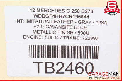 12-14 Mercedes W204 C250 C300 C63 AMG Front Left Side Exterior Door Handle Blue