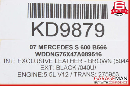 07-13 Mercedes W221 S63 AMG S550 Rear Right or Left Recline Seat Track Frame OEM