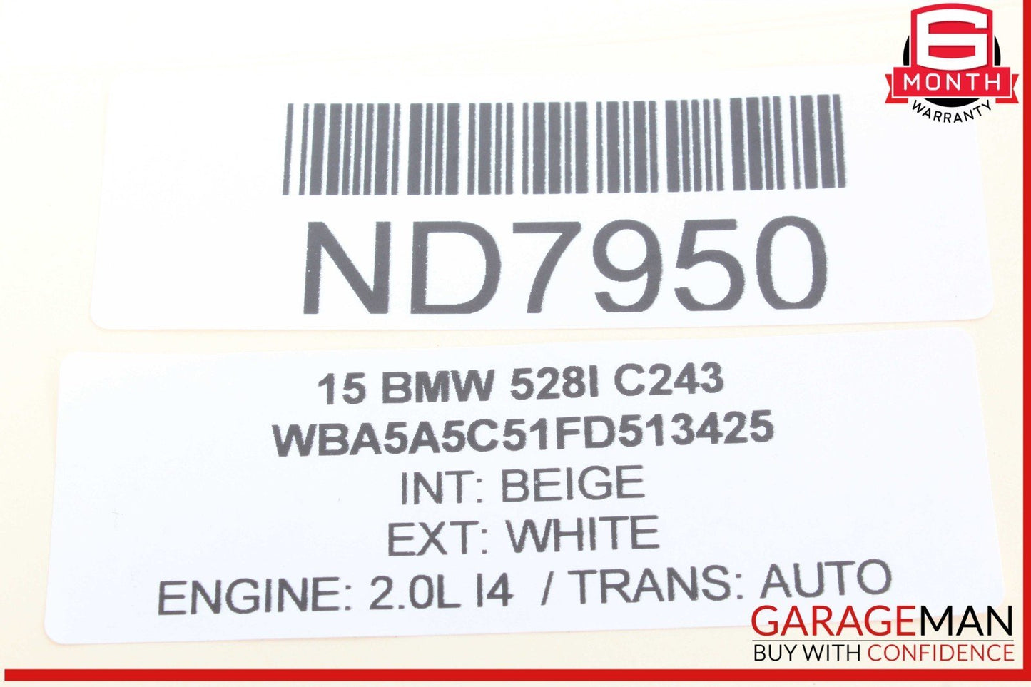 11-16 BMW 528i 535i 550i F10 Panoramic Sun Roof Sunroof Moon Roof Motor OEM