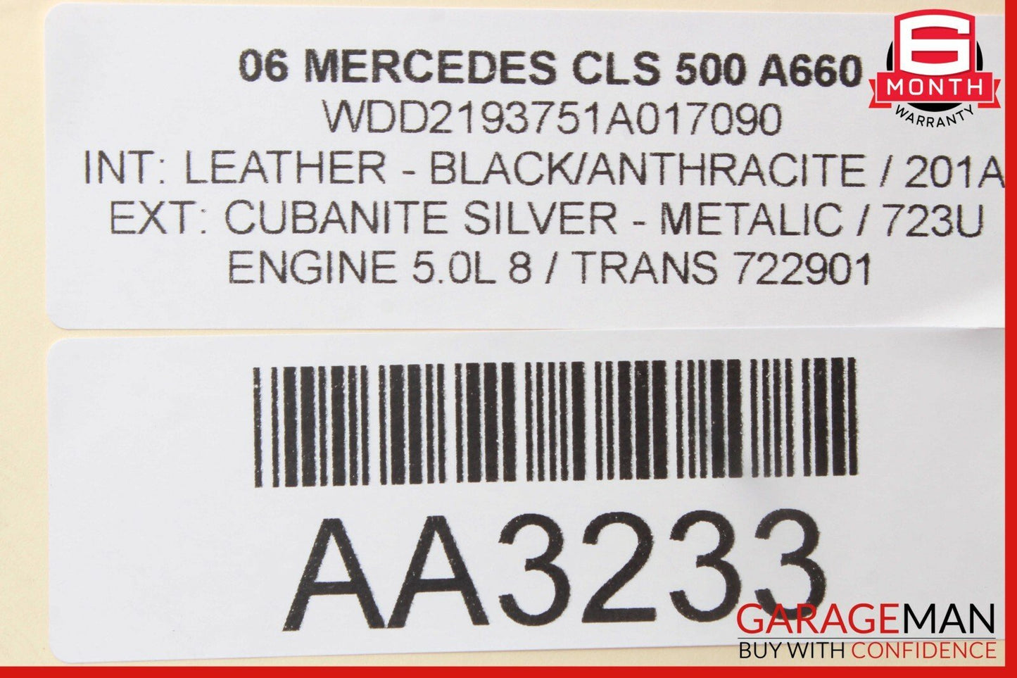 06-11 Mercedes W219 CLS550 CLS63 Rear Right Keyless Go Door Lock Latch Actuator