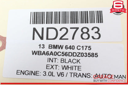 12-18 BMW 640i 650i Parking Brake Hill Hold Switch w/ Trim Panel 6822518 OEM