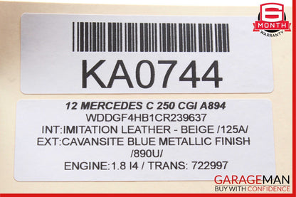 08-14 Mercedes W204 C250 C300 Front Right Passenger Side Door Controller Module