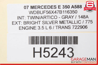 03-09 Mercedes W211 E350 E63 AMG Rear Left Driver Side Door Control Module Unit