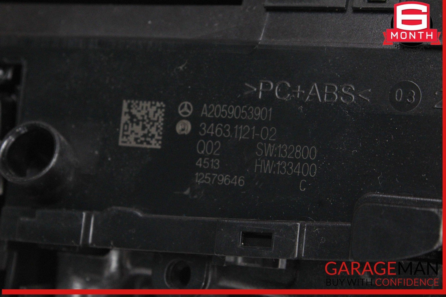 15-18 Mercedes W205 C300 Center Console Trim Bezel w/ Control Switch & Clock OEM