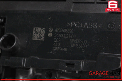 15-18 Mercedes W205 C300 Center Console Trim Bezel w/ Control Switch & Clock OEM