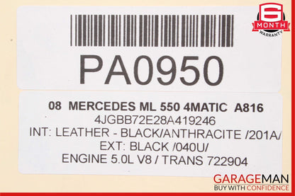 06-13 Mercedes W164 ML550 ML350 Rear Right Wheel Lower Suspension Control Arm