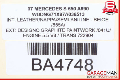 07-14 Mercedes W221 S550 CL550 Front Left Dash AC A/C Air Vent Grille Trim Cover
