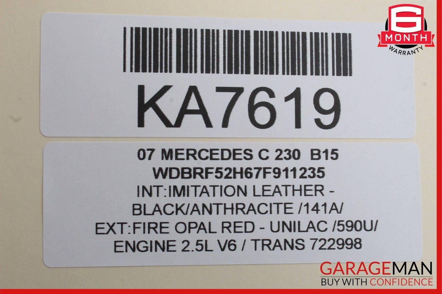 01-07 Mercedes W203 C32 AMG C230 C280 Front Left Side Door Control Module Unit