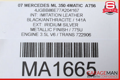 06-09 Mercedes W164 ML350 Seat Weight Sensor Control Module 2118706026 OEM