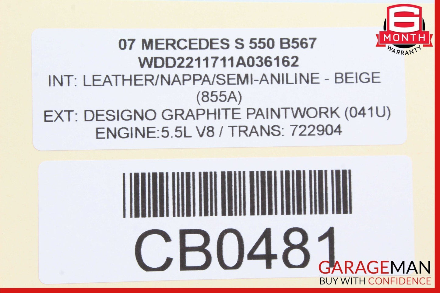 07-13 Mercedes W221 S550 S400 Front Right Keyless Go Exterior Door Handle OEM