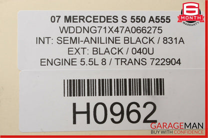 07-13 Mercedes W221 S600 S550 Rear Right Passenger Door Lock Latch Actuator