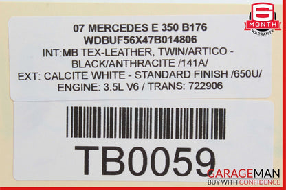 06-10 Mercedes C300 R350 S550 E350 Front Left Engine Timing Chain Cover Plate