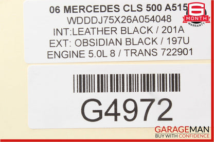 06-11 Mercedes W219 CLS500 Rear Left Side Door Control Module Unit OEM