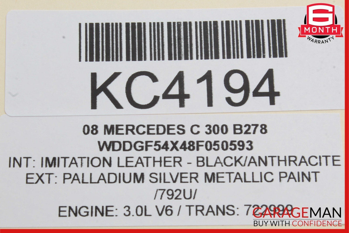 08-14 Mercedes W204 C300 C250 Rear Right Side Door Lock Latch Actuator OEM