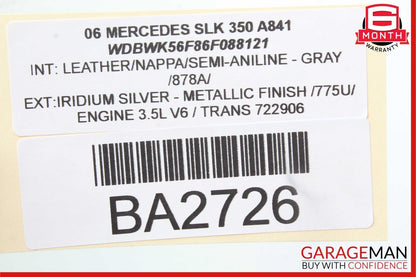 05-08 Mercedes R171 SLK280 SLK350 Front Right Side Mirror Door Rear View Silver