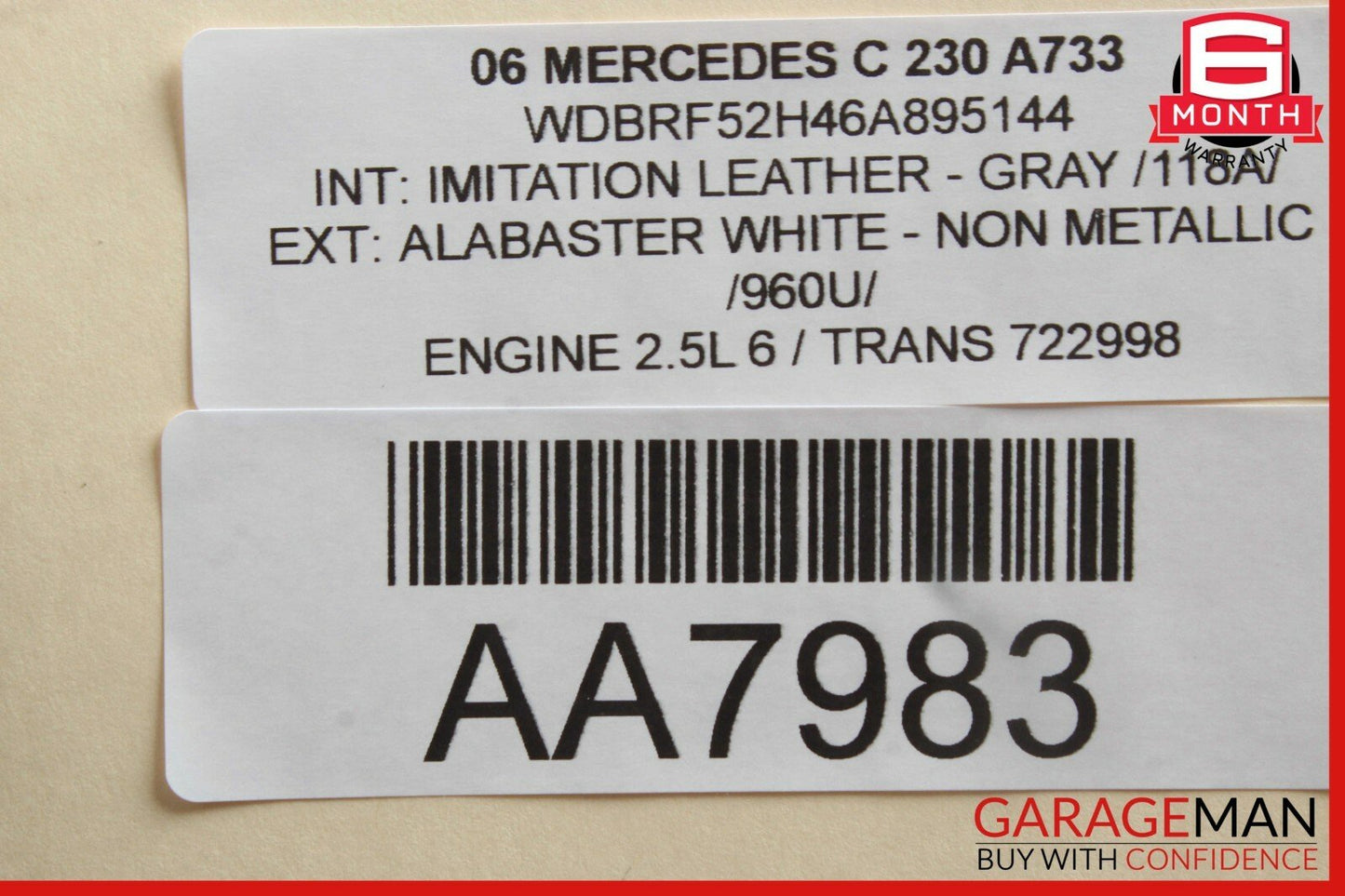 03-07 Mercedes W203 C230 1.8L ECU ECM Engine Computer Control Module Unit OEM