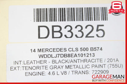 12-18 Mercedes W218 CLS550 CLS63 AMG Sunroof Sun Roof Frame Track OEM