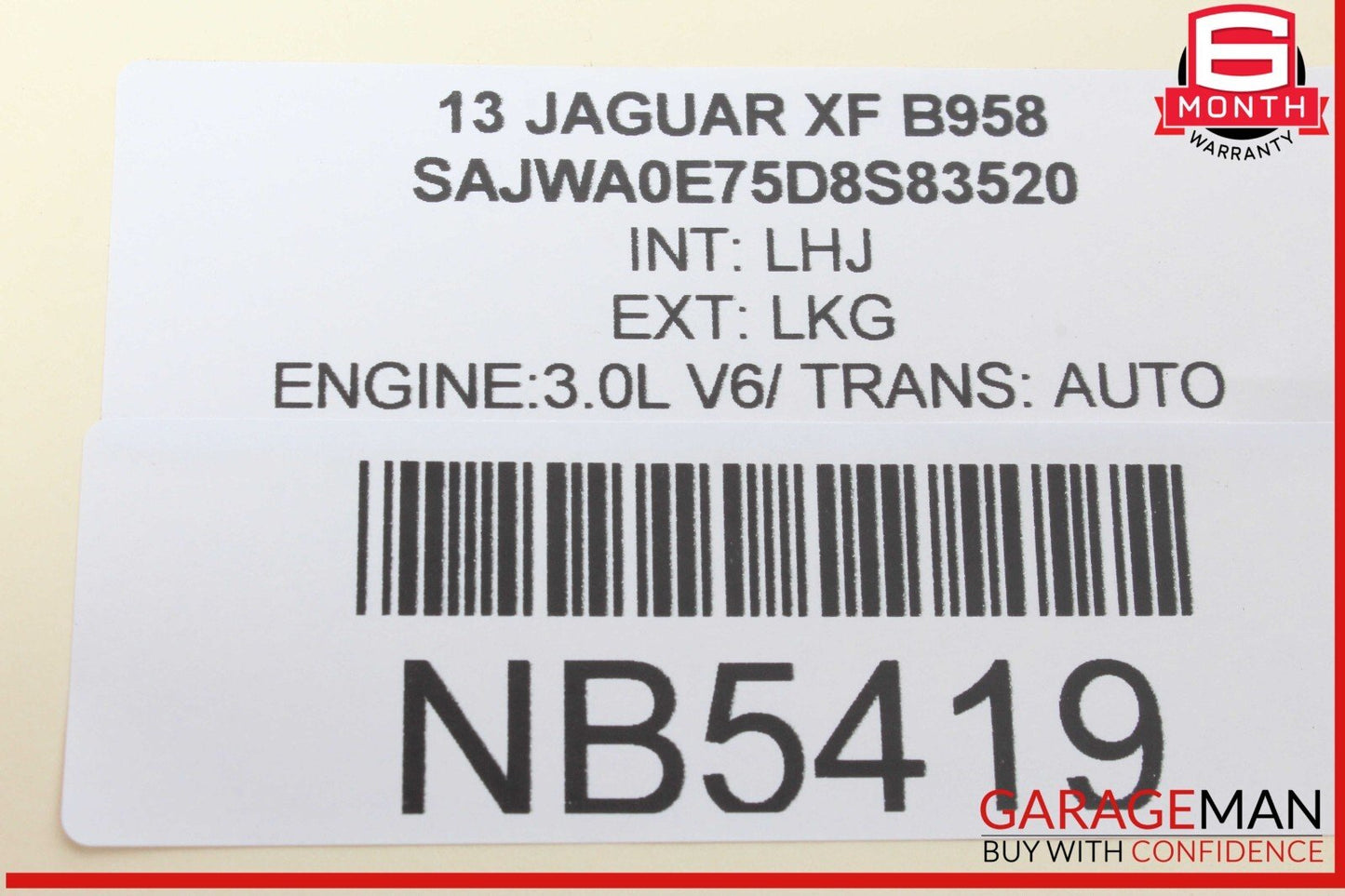 09-15 Jaguar XF Wiper Indicator Stalk w/ Squib 8W83-13N064-C OEM