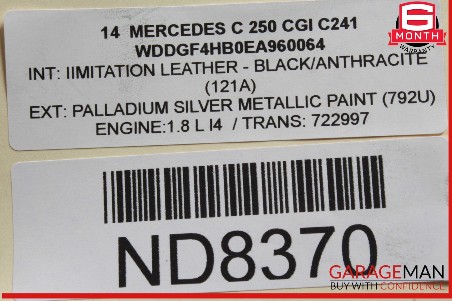 12-15 Mercedes W204 C250 SLK250 722.9 7G Automatic Transmission 722.997 OEM