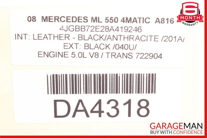 06-12 Mercedes W164 ML550 R500 GL450 Front Right Side Door Control Module OEM