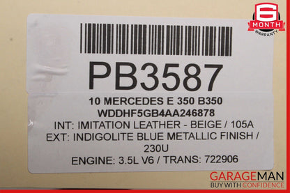 10-17 Mercedes W207 E350 C250 Coupe Center Middle Panoramic Roof Glass Panel OEM