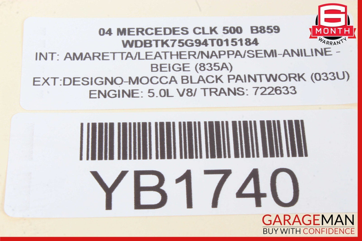03-04 Mercedes W209 CLK500 CLK55 AMG Center Console Trim Bezel Cover Wood