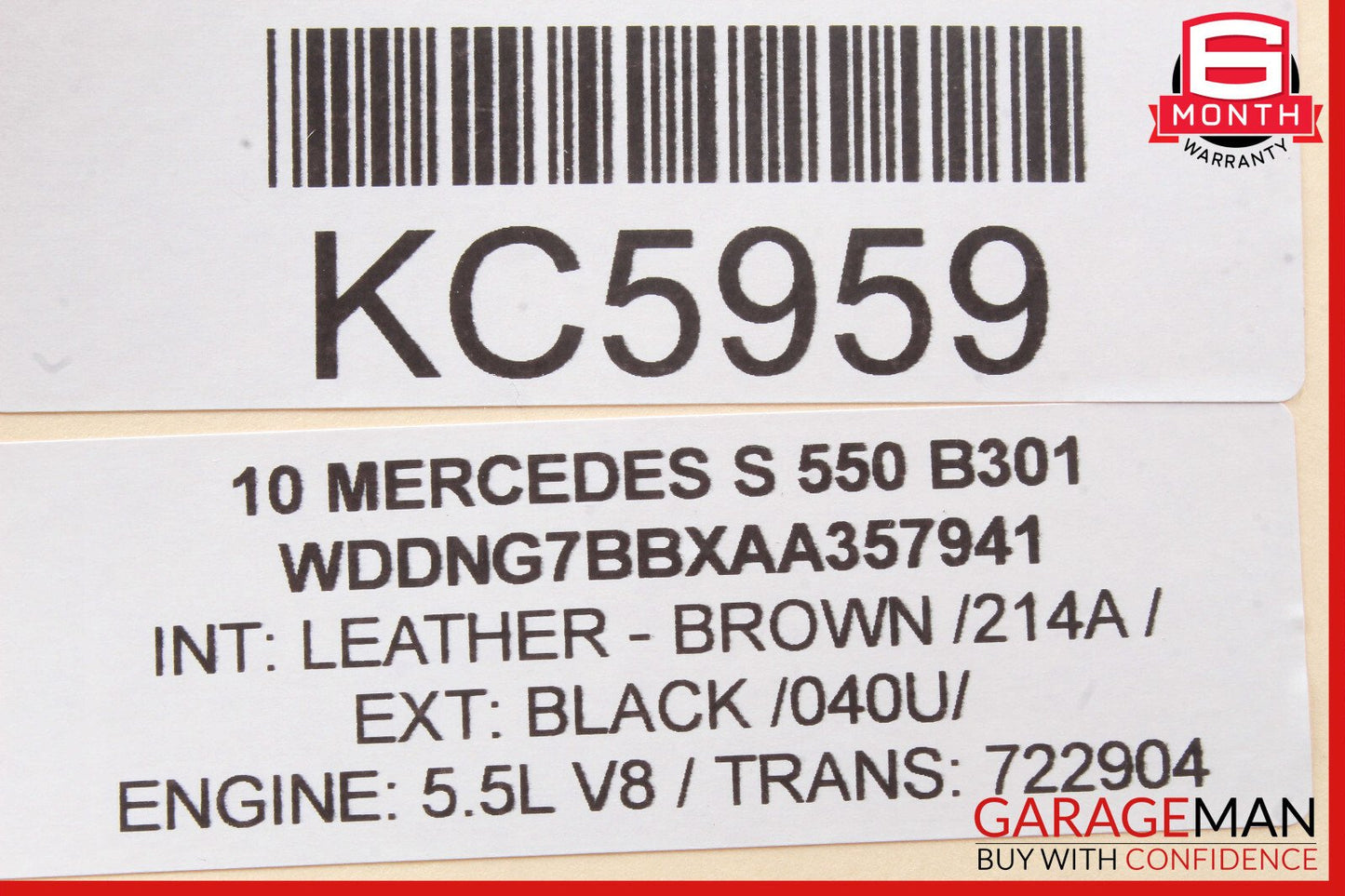 06-14 Mercedes ML350 GL450 R350 CL550 Front Right Side Seat SRS Airbag Air Bag