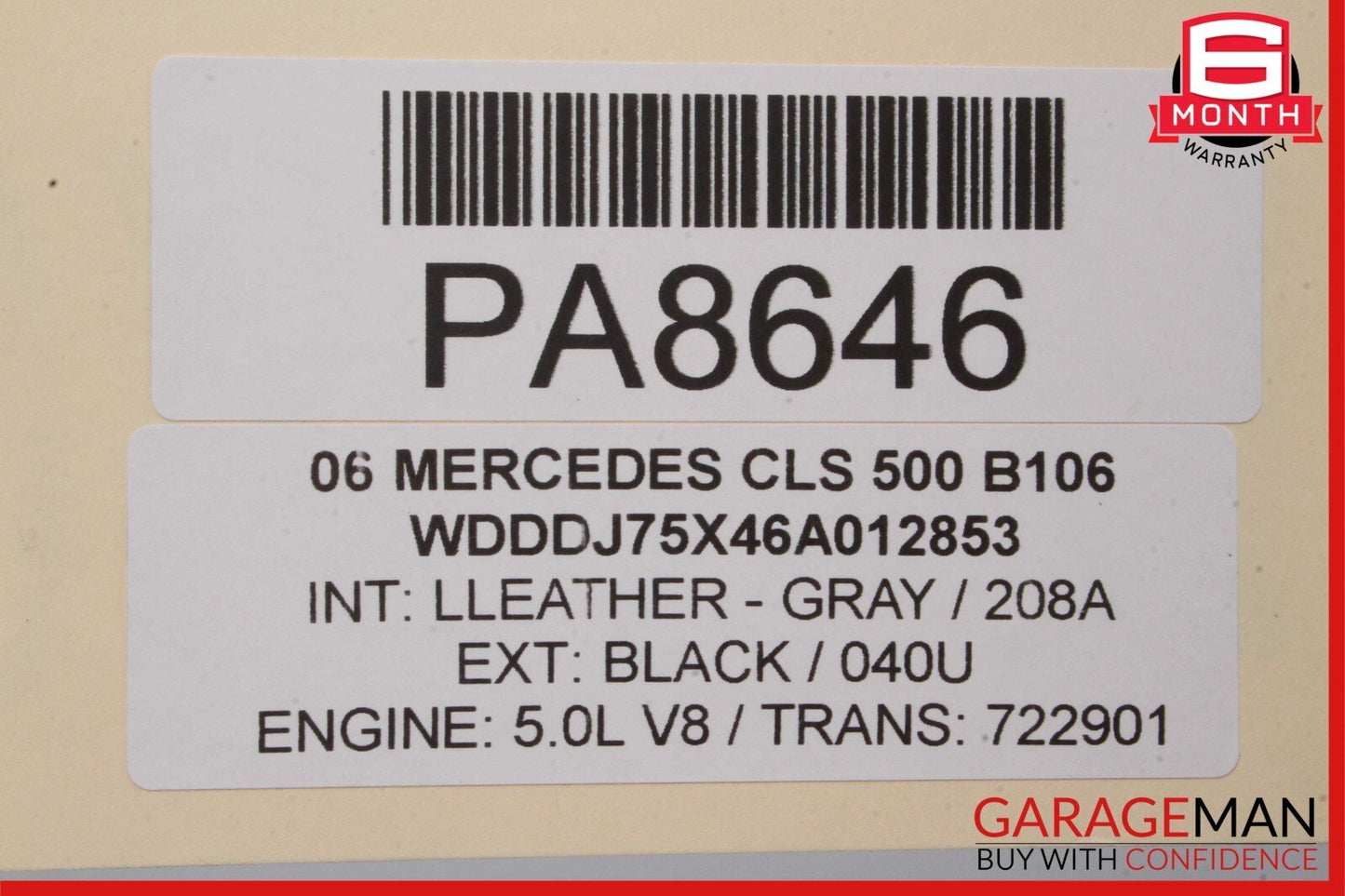 06-08 Mercedes W219 CLS500 CLS550 AMG Exhaust Muffler Right Passenger Side OEM