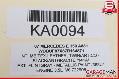 03-09 Mercedes W211 E350 E500 Rear Left Side Door Lock Latch Actuator Keyless Go