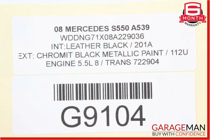 07-13 Mercedes W221 S550 S600 Dash Dashboard Air AC A/C Vent Clock Trim Assembly
