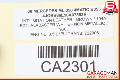 06-09 Mercedes W164 ML350 ML500 Audio Sound Speaker Front Right or Left Side OEM