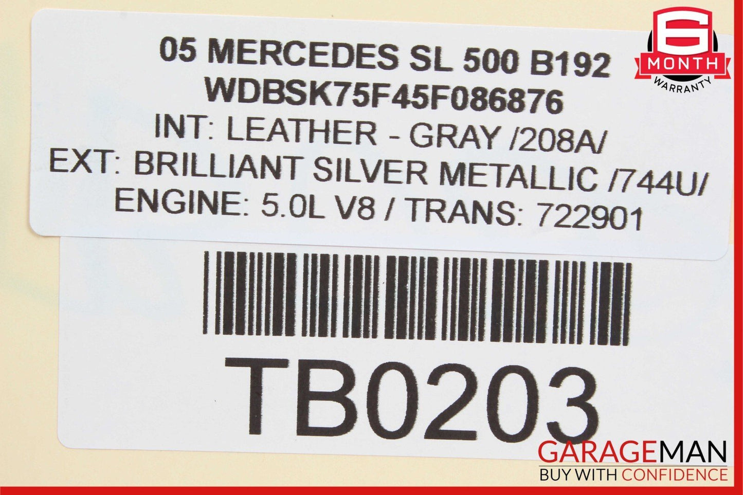 00-06 Mercedes R230 SL500 SL600 ABC Hydraulic Valve Block Suspension Pump OEM