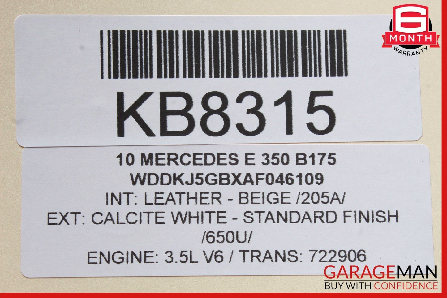 10-11 Mercedes W207 E350 E400 AMG Sport 3 Spoke Steering Wheel Beige