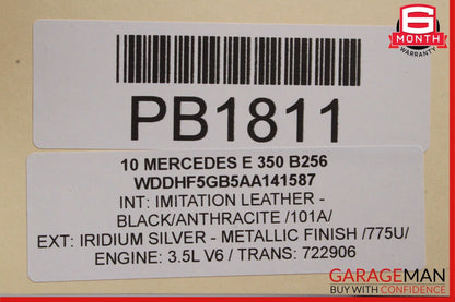 10-16 Mercedes W212 E350 E550 Front Right Side Top Upper Seat Cushion Anthracite
