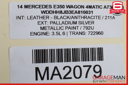 08-18 Mercedes E350 C250 Front Upper Seat Cushion Bladder Bolster Assembly OEM